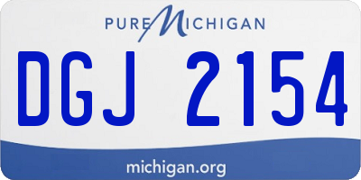 MI license plate DGJ2154