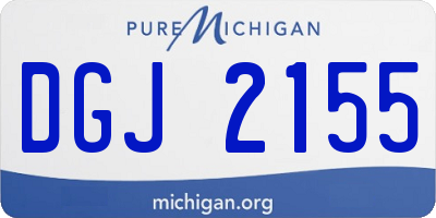 MI license plate DGJ2155
