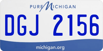 MI license plate DGJ2156