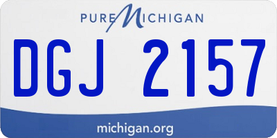 MI license plate DGJ2157