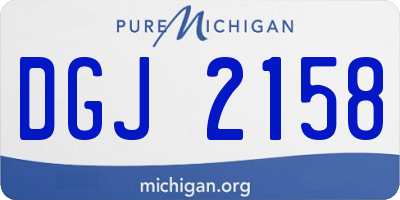 MI license plate DGJ2158