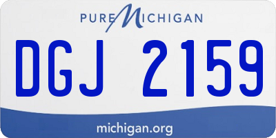 MI license plate DGJ2159