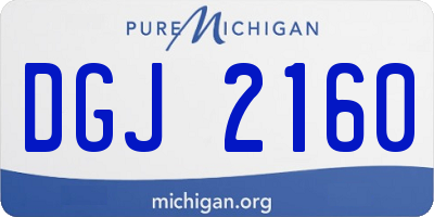 MI license plate DGJ2160