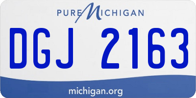 MI license plate DGJ2163