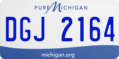 MI license plate DGJ2164