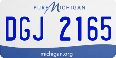 MI license plate DGJ2165