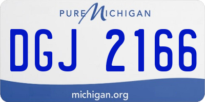 MI license plate DGJ2166