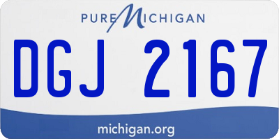MI license plate DGJ2167