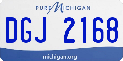 MI license plate DGJ2168
