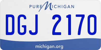 MI license plate DGJ2170