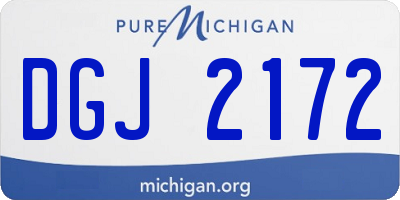MI license plate DGJ2172