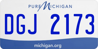 MI license plate DGJ2173