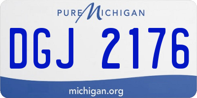 MI license plate DGJ2176