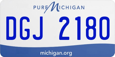 MI license plate DGJ2180