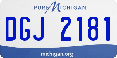 MI license plate DGJ2181