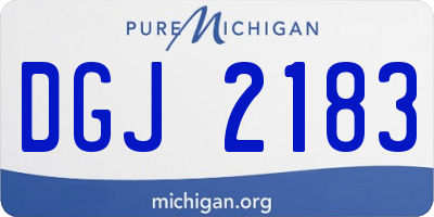 MI license plate DGJ2183