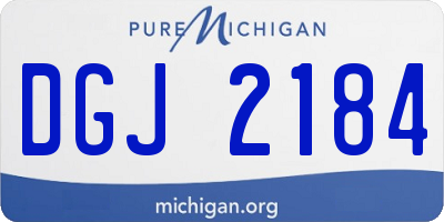 MI license plate DGJ2184