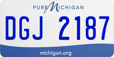 MI license plate DGJ2187
