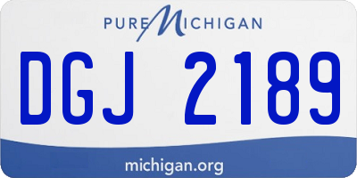 MI license plate DGJ2189