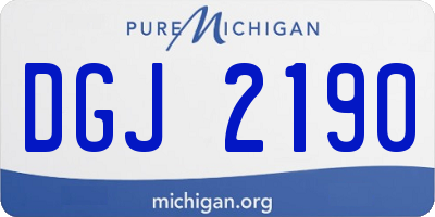 MI license plate DGJ2190