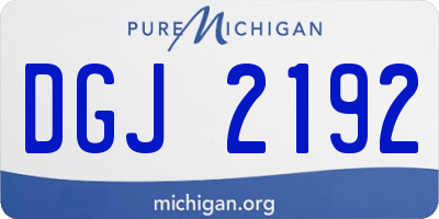 MI license plate DGJ2192