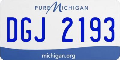MI license plate DGJ2193