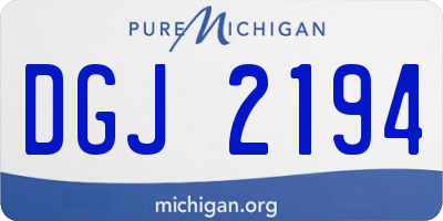 MI license plate DGJ2194