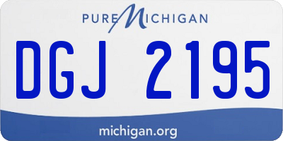 MI license plate DGJ2195