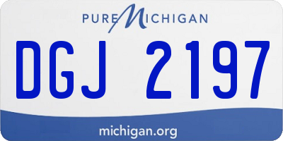MI license plate DGJ2197