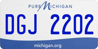MI license plate DGJ2202