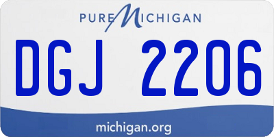 MI license plate DGJ2206