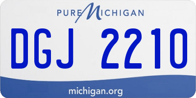 MI license plate DGJ2210
