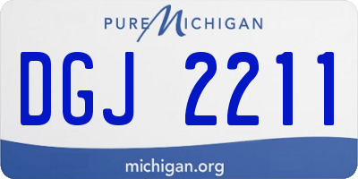 MI license plate DGJ2211