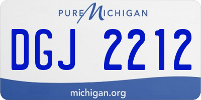 MI license plate DGJ2212