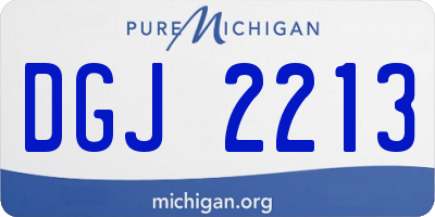 MI license plate DGJ2213
