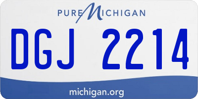 MI license plate DGJ2214