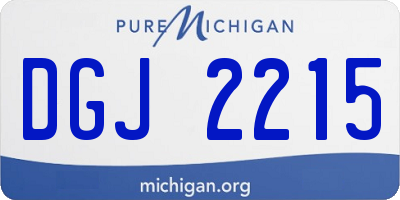 MI license plate DGJ2215