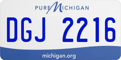 MI license plate DGJ2216