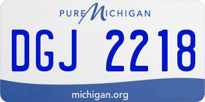 MI license plate DGJ2218