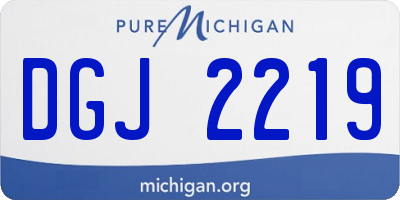 MI license plate DGJ2219