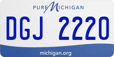 MI license plate DGJ2220