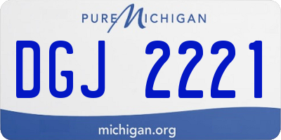 MI license plate DGJ2221