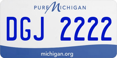 MI license plate DGJ2222