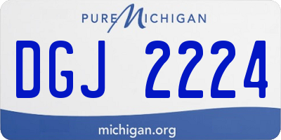 MI license plate DGJ2224