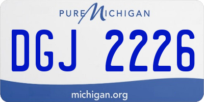 MI license plate DGJ2226
