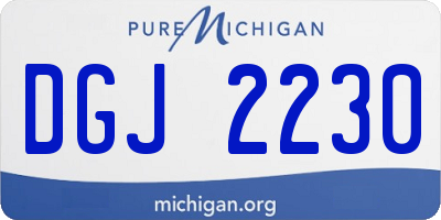 MI license plate DGJ2230