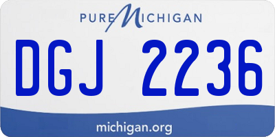 MI license plate DGJ2236