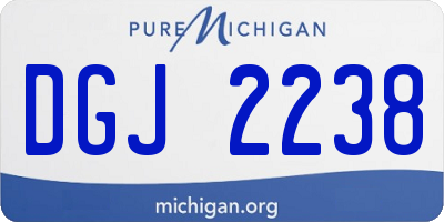 MI license plate DGJ2238