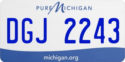 MI license plate DGJ2243