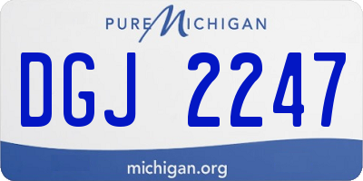 MI license plate DGJ2247